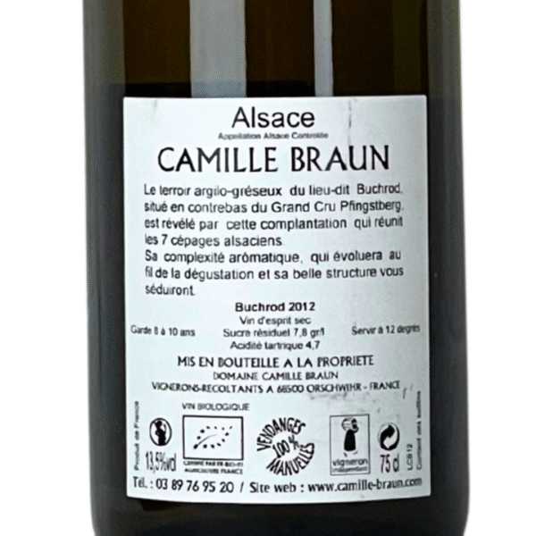 DOMAINE CAMILLE BRAUN <p> Buchrod 2012</p> - Image 3